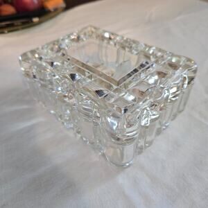 Vintage Crystal Cigarette Box Dish